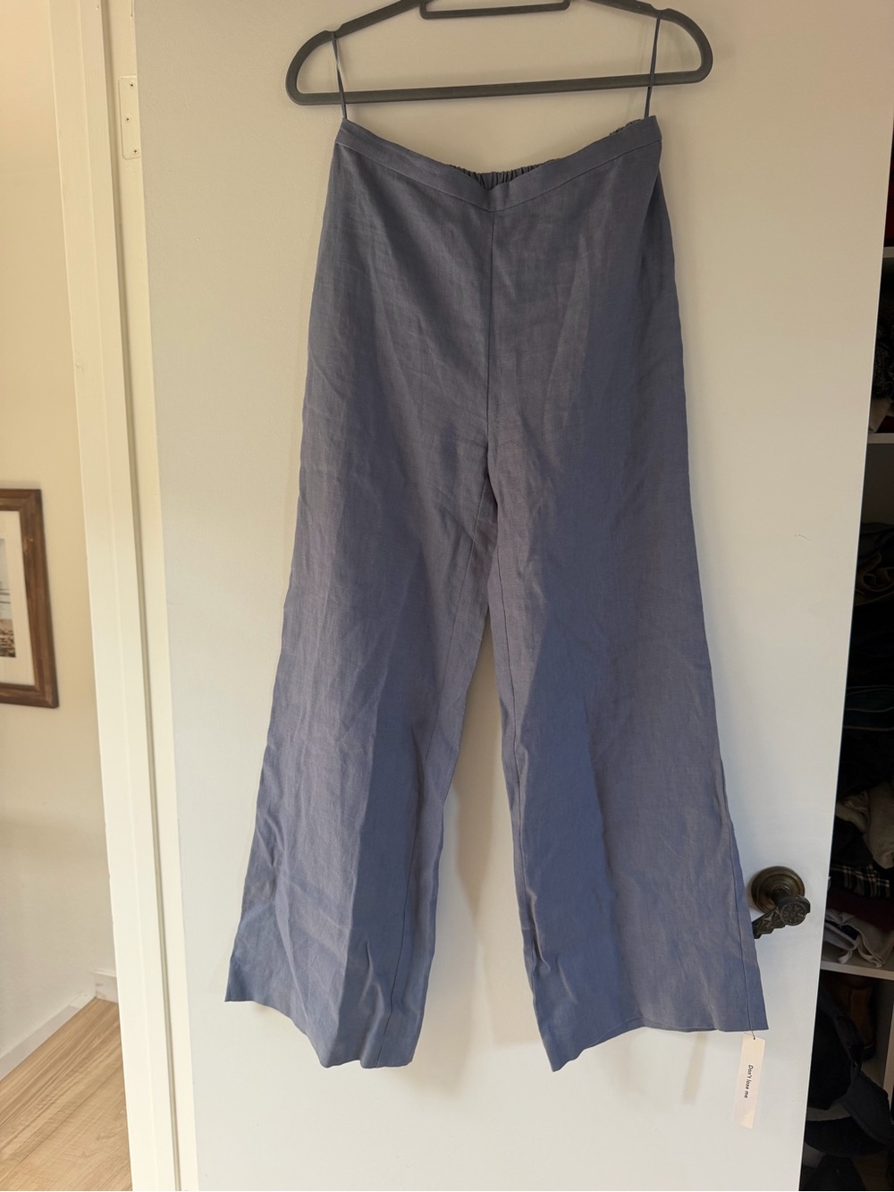 Reformation Linen Pants in Slate Blue